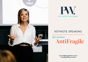 Dr Paige Williams - Keynote Speaking